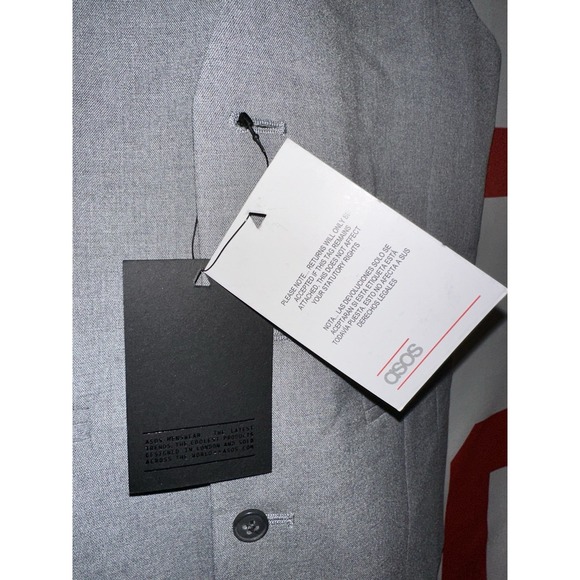 NWT Asos Suit Vest Mens 34 Chest Gray Button Up - Picture 3 of 8